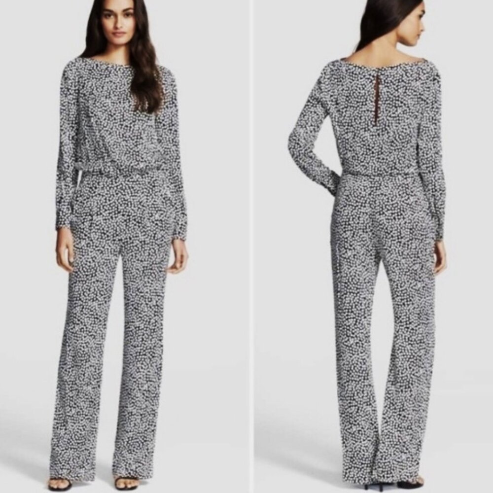 LAST CALL Diane von Furstenbert Silk Cynthia jumpsuit - SZ 6